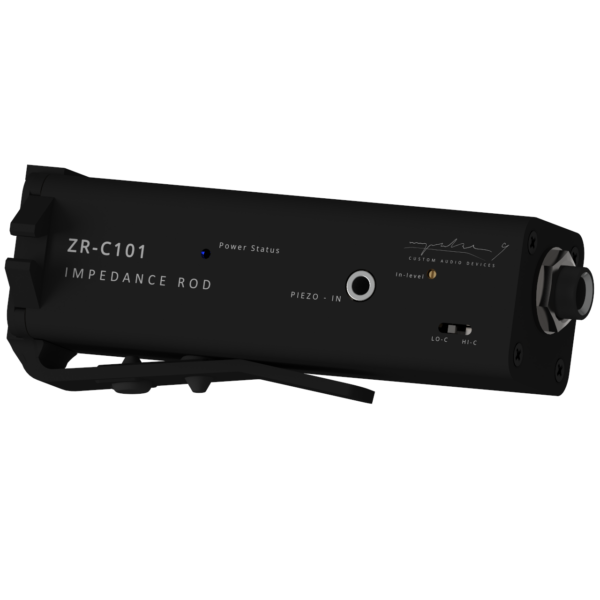 impedance rod - zr-c101 black impedance rod photo angle - preamp for piezo string instruments
