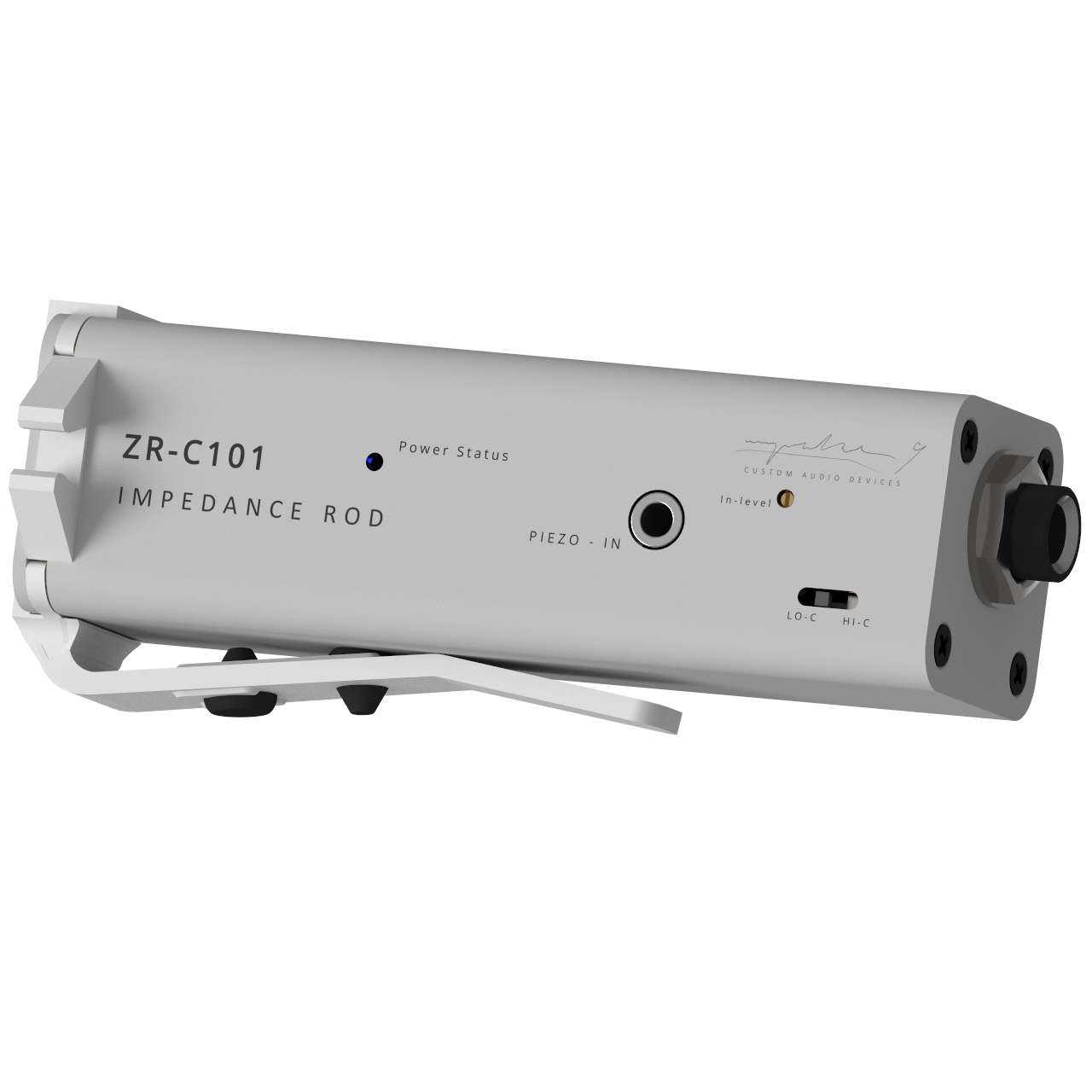 impedance rod - zr-c101 white impedance rod photo angle2 - preamp for piezo string instruments
