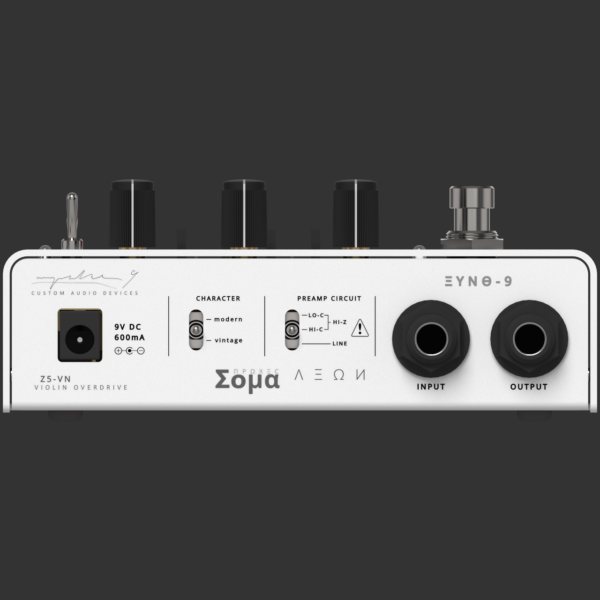 Z5-VN Violin Overdrive Pedal - rear controller panel